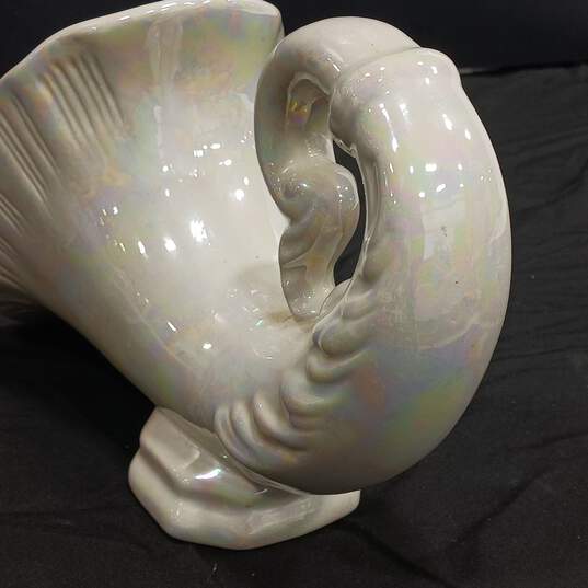 Vintage 1969 Iridescent Ceramic Horn image number 3