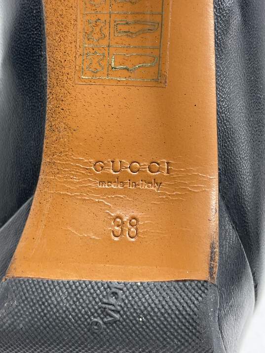 Authentic Gucci Black Knee-High Platform Boot W 8 image number 8