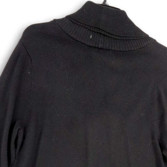 NWT Womens Black V-Neck Long Sleeve Pullover Sweater Size Large image number 4