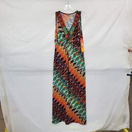 NY Collection Multicolor Beaded Sleeveless Maxi Dress WM Size S NWT