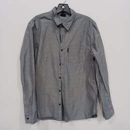 Oakley Men's Blue 100% Cotton Button-Up Shirt Size M