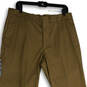 NWT Mens Khaki Flat Front Classic Fit Straight Leg Ankle Pants Size 34x34 image number 4