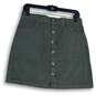 NWT Kensie Jeans Womens Green Corduroy Button Front Mini Skirt Size 29 image number 1