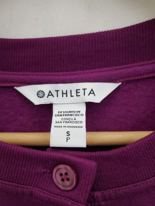 women Athleta athletic button Up sweatshirt New Size-SP image number 3