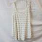 Eileen Fisher White Sketched Striped Tank Top Size S image number 1
