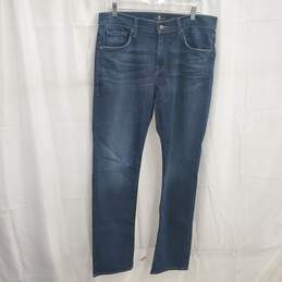 7 For All Mankind Men's Luxe Performance Blue Straight Leg Cotton Jeans Size 33