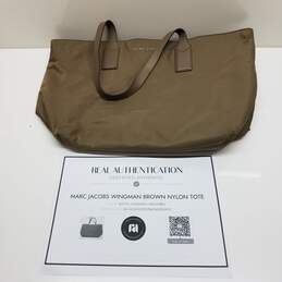 AUTHENTICATED Marc Jacobs Wingman Brown Nylon Tote