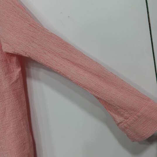 Michael Kors Pink Petite Stripe LS Button Up Shirt Women's Size S image number 2