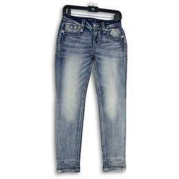NWT Womens Blue Denim Medium Wash 5-Pocket Design Skinny Leg Jeans Size 26