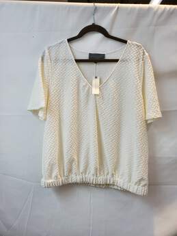 Anthropologie Sunday in Brooklyn Short Sleeve Pullover V-Neck Shirt Size L NWT
