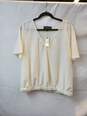 Anthropologie Sunday in Brooklyn Short Sleeve Pullover V-Neck Shirt Size L NWT image number 1