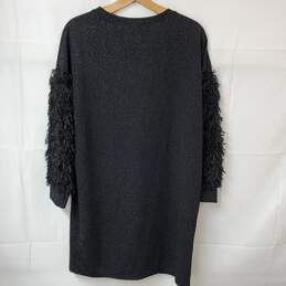 M Made in Italy Black Sparkle Knit LS Midi Dress Women's XL NWT alternative image