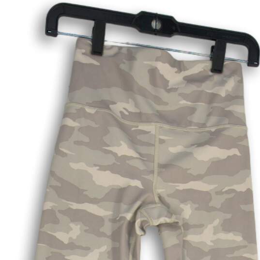 Womens Beige Gray Camouflage High Waist Skinny Leg Pull-On Ankle Leggings Sz XS image number 3