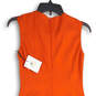 NWT Womens Orange O-Ring Keyhole Neck Knee Length Sheath Dress Size 2 image number 3