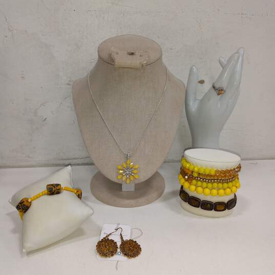 Bundle of Assorted Yellow Fashion Jewelry image number 1