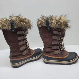 Sorel Brown Women's Joan of Arctic Waterproof Leather Rubber Boots Size 6 alternative image