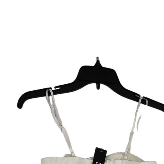 NWT Womens White Spaghetti Strap Sleeveless Asymmetrical Mini Dress Size XS image number 3