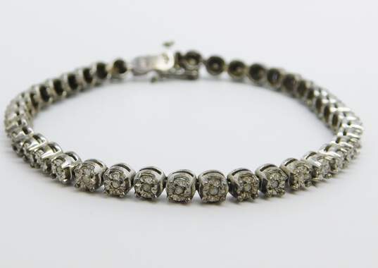 Sterling Silver & Vermeil Diamond Accent & CZ Occasion Bracelets 33.3g image number 4