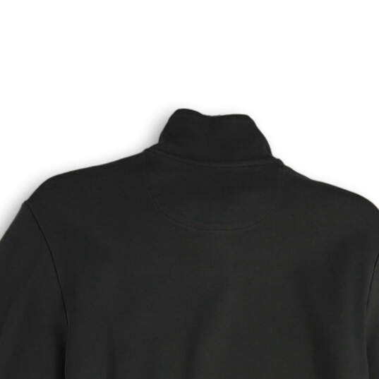 Womens Gray Mock Neck 1/4 Zip Long Sleeve Pullover Sweatshirt Size XS image number 4