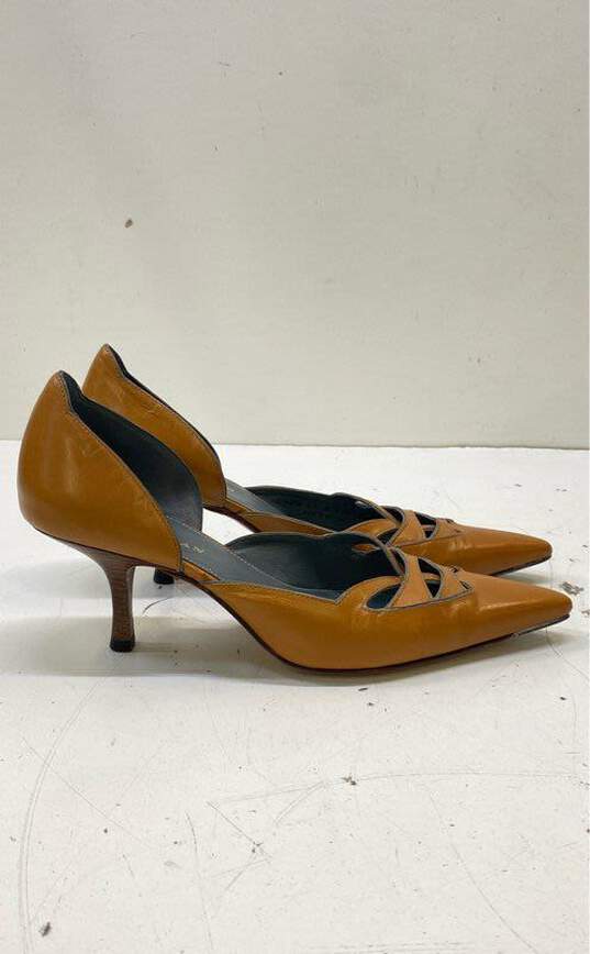 Cole Haan Leather Dorsay Cutout Heels Beige 6.5 image number 3