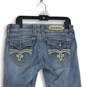 Womens Blue Denim Medium Wash 5-Pocket Design Straight Leg Jeans Size 30 image number 4