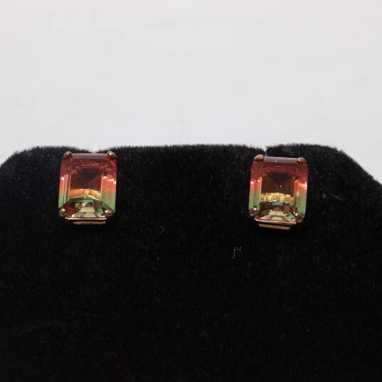 Assortment of 5 Vermeil & Rose Gold Plated Stud Earrings - 3.2g image number 2