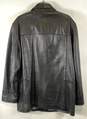 Alegre Uomo Black Leather Coat - Size Large image number 4
