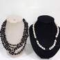 Bundle of Assorted Black, White, and Gold Fashion Jewelry image number 4