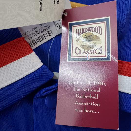 Mitchell & Ness NBA Hardwood Classics Sixers 76ers Short Sleeve Snap Shirt 60 image number 5