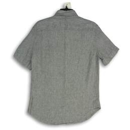 NWT Mens Gray Slim Fit Short Sleeve Collared Button-Up Shirt Size Small alternative image