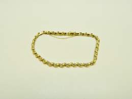 10K Yellow Gold 0.16 CTTW Diamond Tennis Bracelet 6.2g alternative image