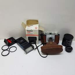 Vintage Kodak Pony 135 Camera Lenses Vivitar 3500 Flash Lot