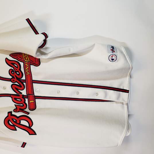 Buy the Mens Atlanta Braves Short Sleeve Button Front MLB Baseball Jersey  Size XL