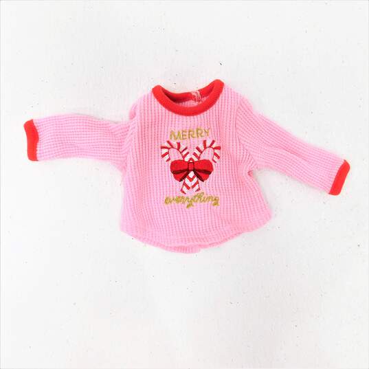 American Girl Doll Bitty Baby Blonde Hair Blue Eyes W/ Pink Candy Cane Outfit image number 6