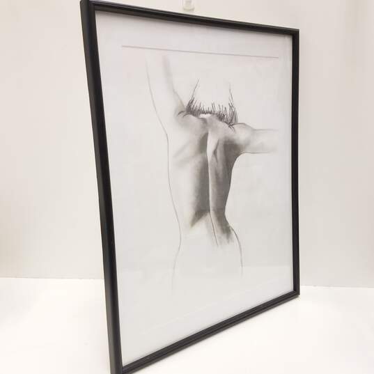 Feminine Figure Sketch - Charcoal on Paper - Signed by Artist - 1995 image number 2