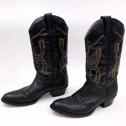 Aguila Black Leather Men's Cowboy Boots Size 11.5