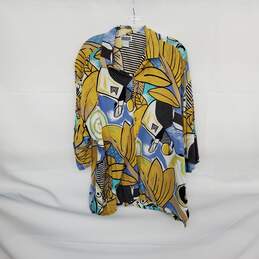 Union Bay Vintage Multicolor Rayon Button Up Shirt WM Size XL
