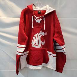 Colosseum Crimson Washington State Cougars Lace Up 3.0 Hoodie NWT Size L