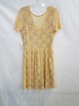 Everleigh Yellow Lace Short Sleeve Dress SZ M NWT