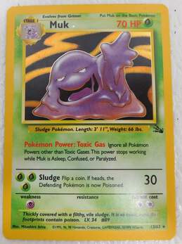 Pokemon TCG Muk Holofoil Rare Fossil Card 13/62