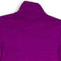 Womens Purple Mock Neck Long Sleeve Pullover T-Shirt Size XS image number 4