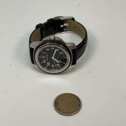 Designer Swiss Army Victorinox Silver-Tone Leather Strap Analog Wristwatch alternative image