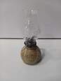 Vintage Ceramic Kerosene Oil Lamp W/ Pyrex Snowflake Topper image number 3