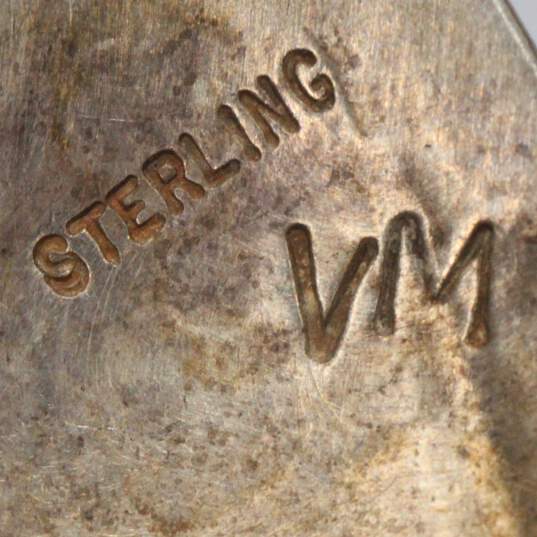 Artisan VM Signed Sterling Silver Earrings - 3.9g image number 5
