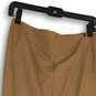 NWT Womens Brown Pleated Back Zip Knee Length Straight & Pencil Skirt Sz 4 image number 3