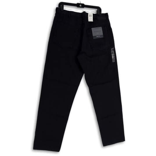 NWT Mens Black Denim Dark Wash Easy Fit Tapered Leg Jeans Size 36x32 image number 4
