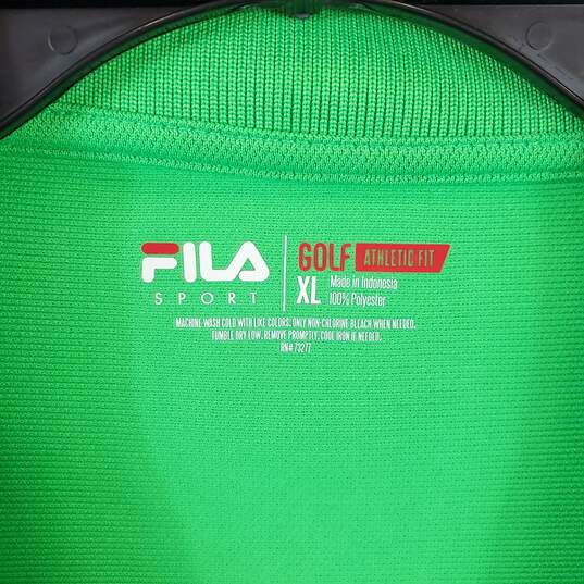 Fila Men Lime Green Golf Polo Shirt XL NWT image number 3