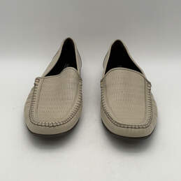 Mens Beige Leather Round Toe Slip-On Casual Loafers Shoes Size 14 D alternative image