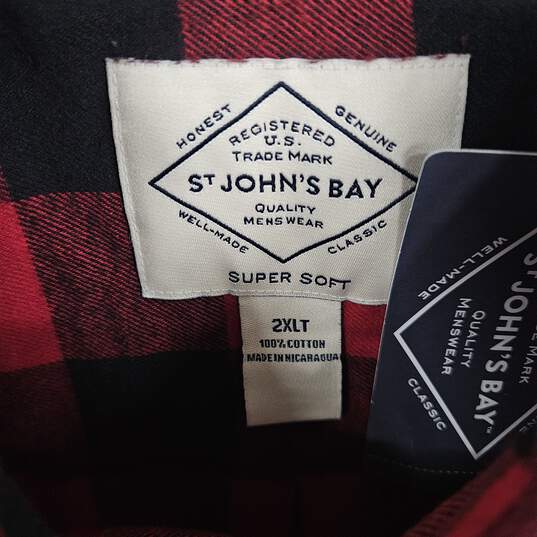 St John's Bay Plaid Red Flannel image number 3