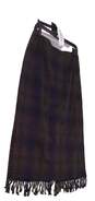 Womens Blue Green Plaid Casual Pull On Wool A Line Skirt Size 12P image number 3